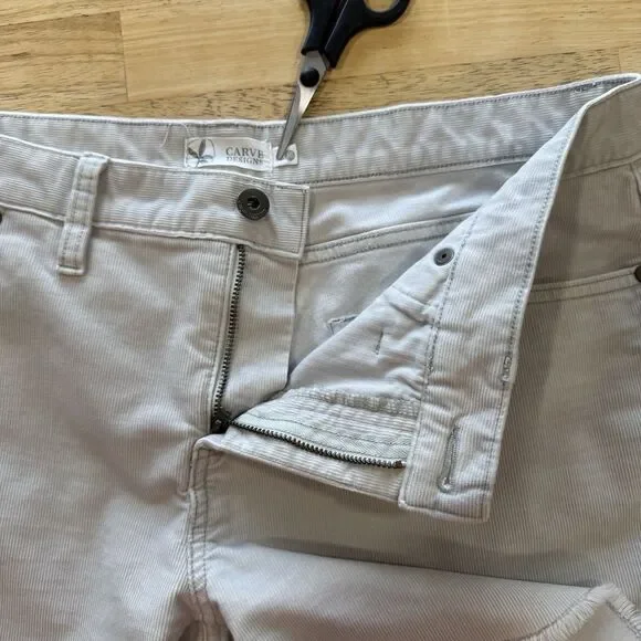 Carve Designs Oahu Corduroy Shorts 4" Inseam Stretch Mid Rise Size 10 Coastal - Picture 4 of 13